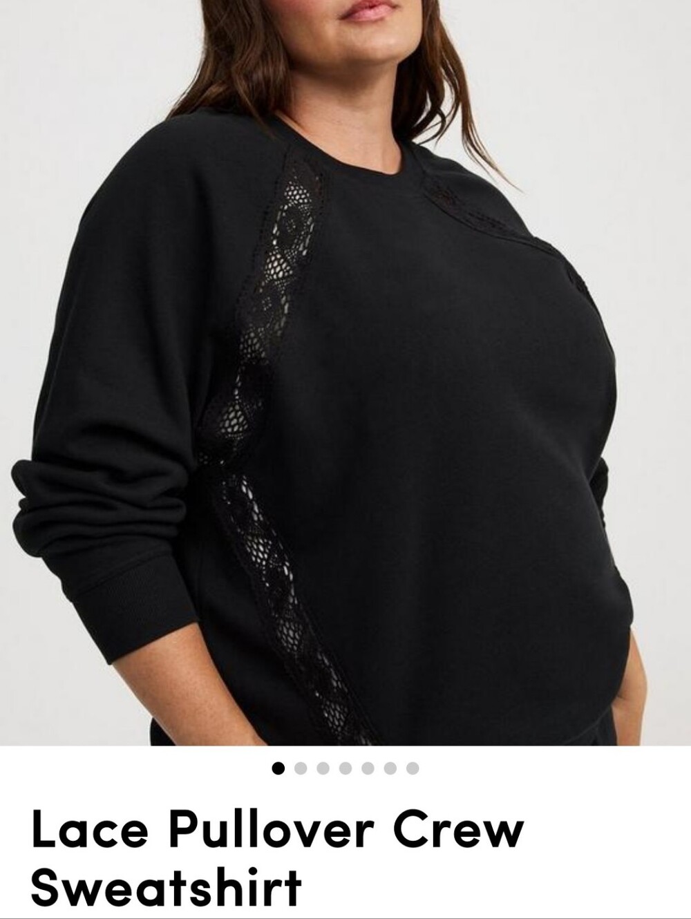 Torrid Lace Insert Sweatshirt Black New With Tags Size 5  5x/ 28